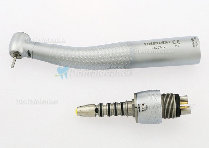 YUSENDENT® CX207-GS-PQ Pieza de mano de fibra óptica Sirona Compatible (Kopplung x1 + Turbine Handstück x 3)